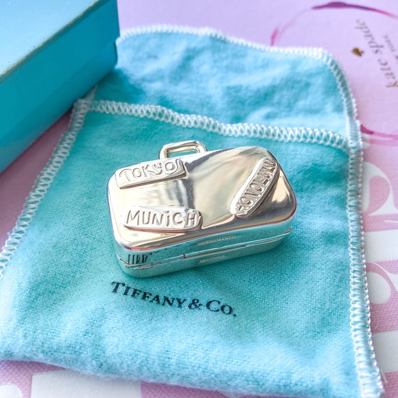Tiffany & Co. Sterling Silver Travel Luggage Suitcase Pill or Trinket Box - Picture 2 of 11